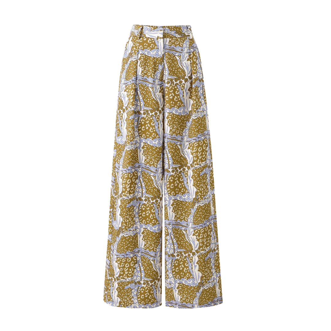 Loki Wide-Leg Print Trousers