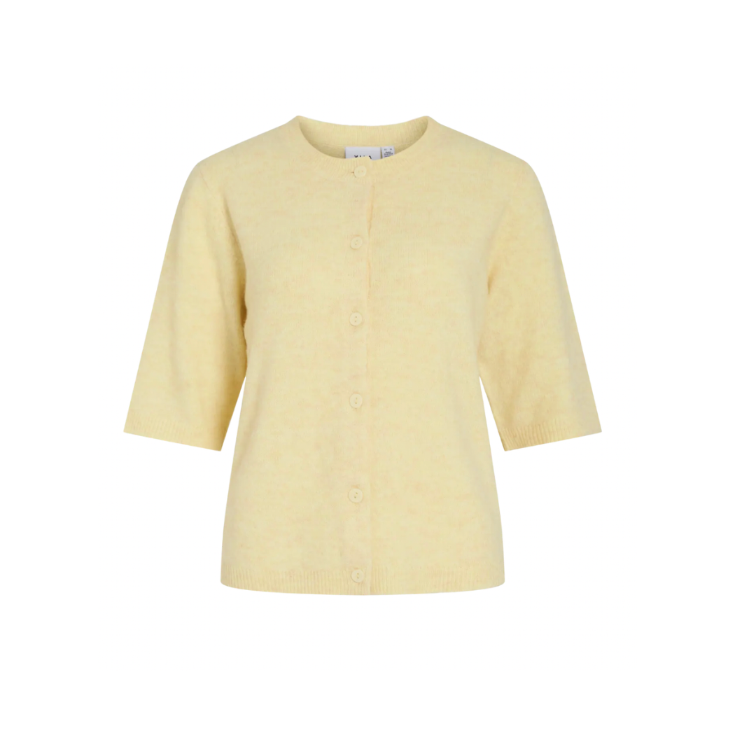 Gia Short Sleeve Cardigan - Butter Yellow