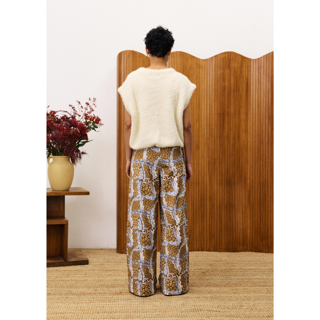 Loki Wide-Leg Print Trousers