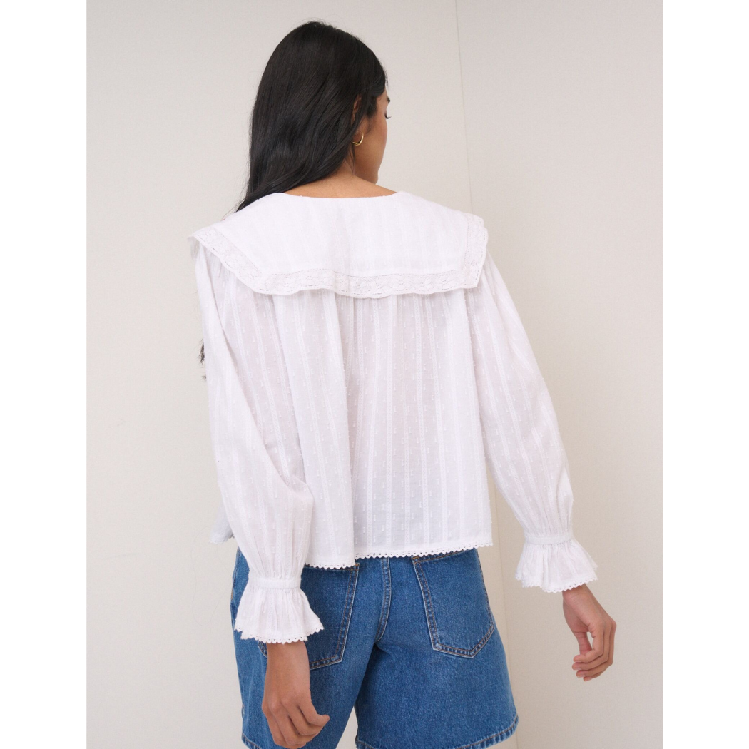 Eloise Embroidered Collar Blouse