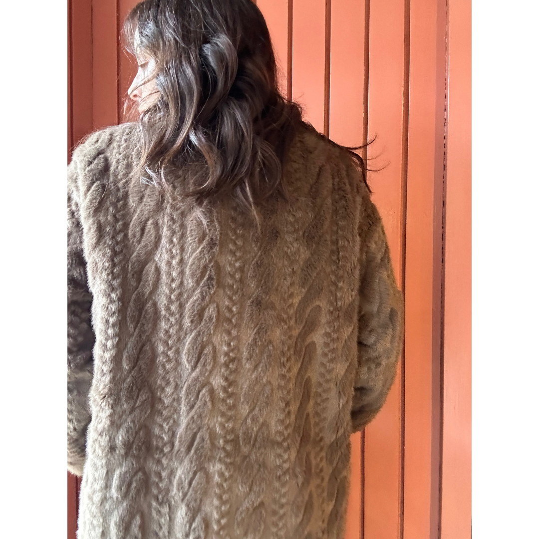 Aspen Chocolate Faux Fur Coat