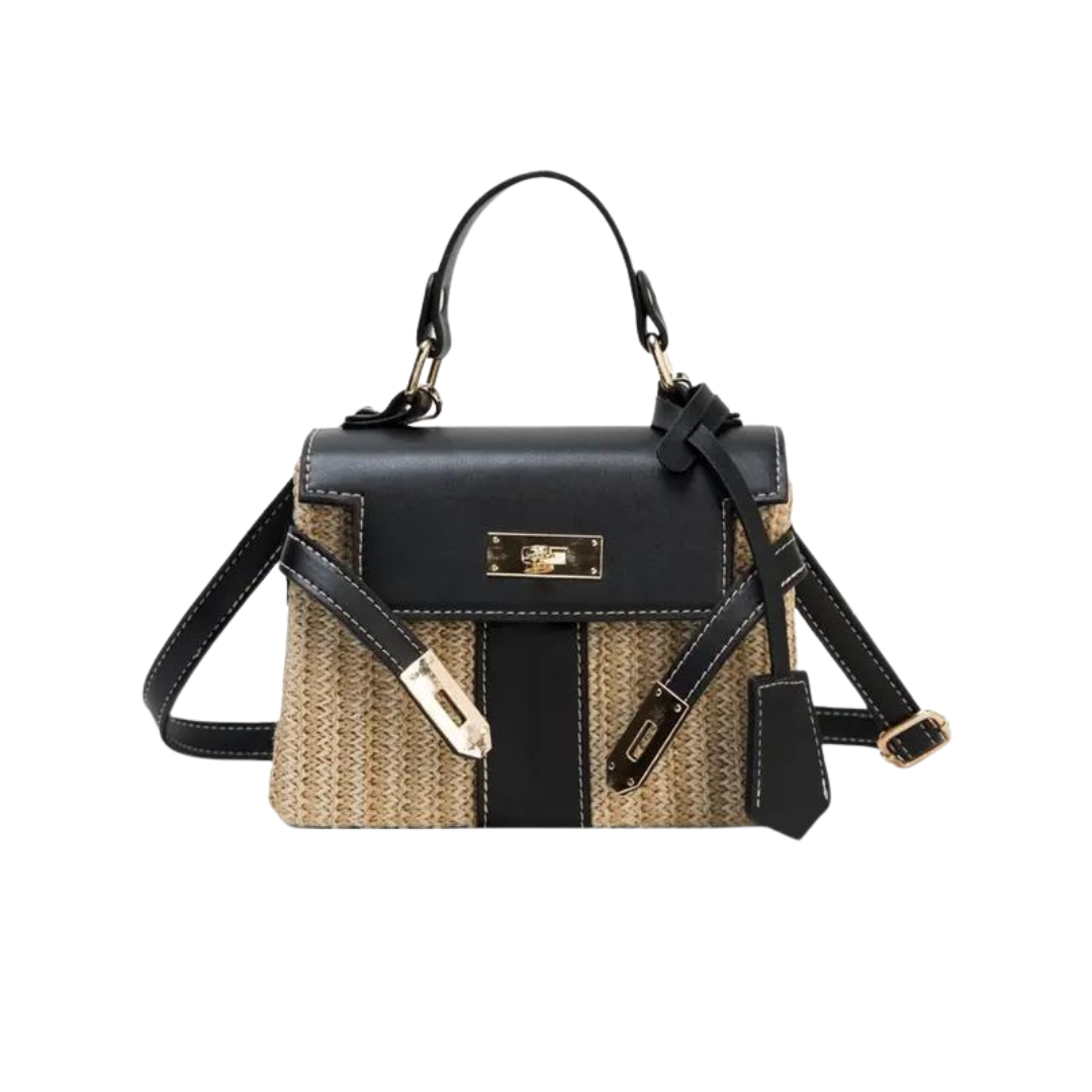 Sandy Straw cross body Box Bag