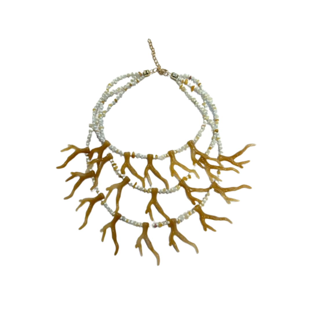 Coral 3 Layer Necklace