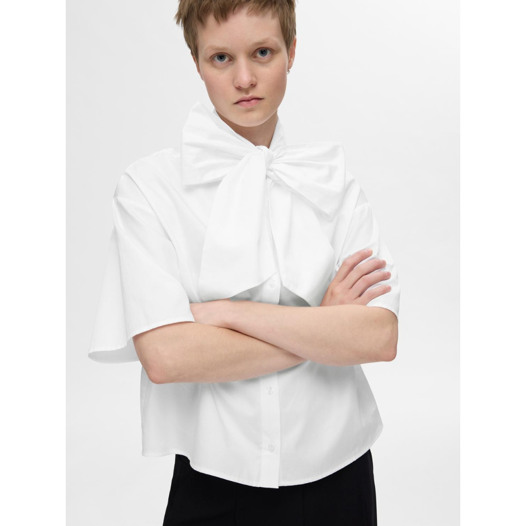 Juno Short Sleeved Bow Shirt