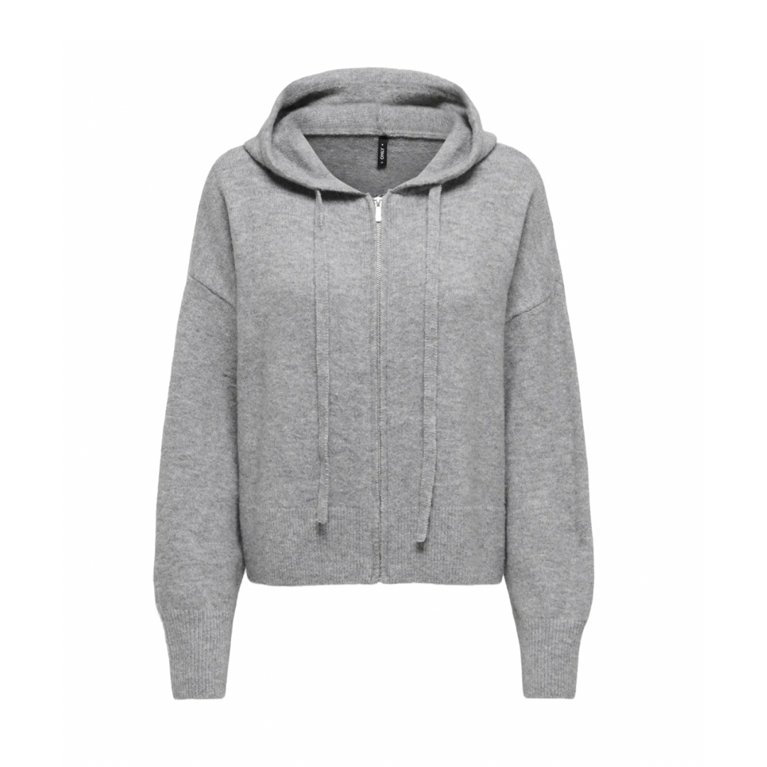 Loro Grey Knit Zip Hoodie