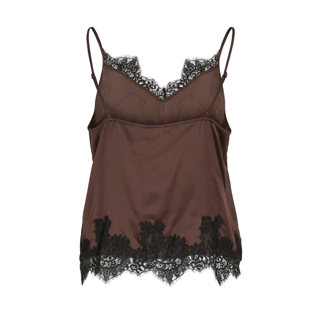 Chocolate Lace Singlet Top