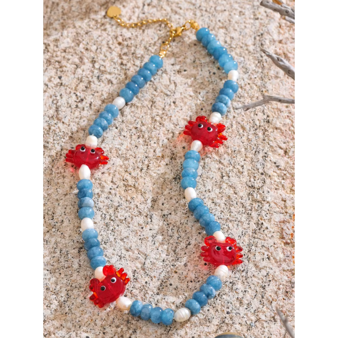 Capri Crab Beaded Necklace