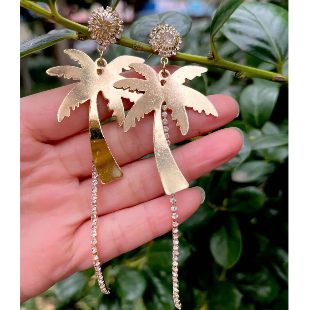 Golden Palm Earrings