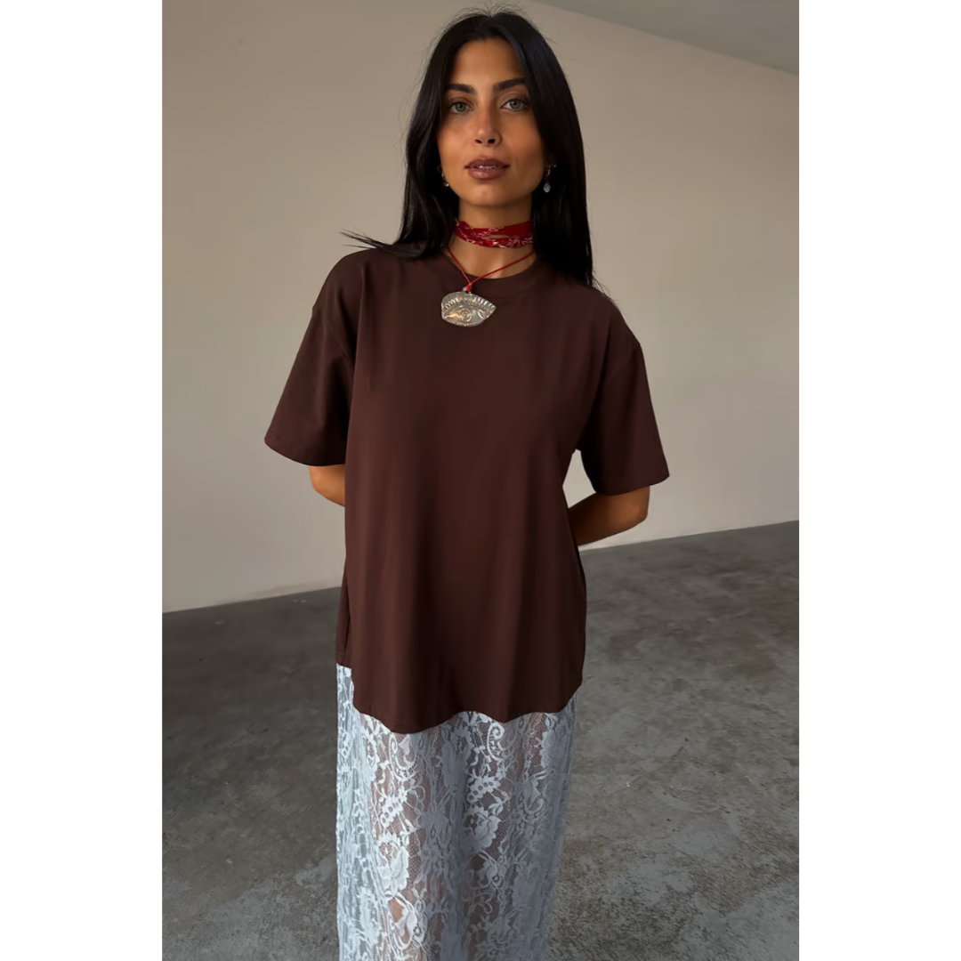 Chocolate Cara T-shirt Dress