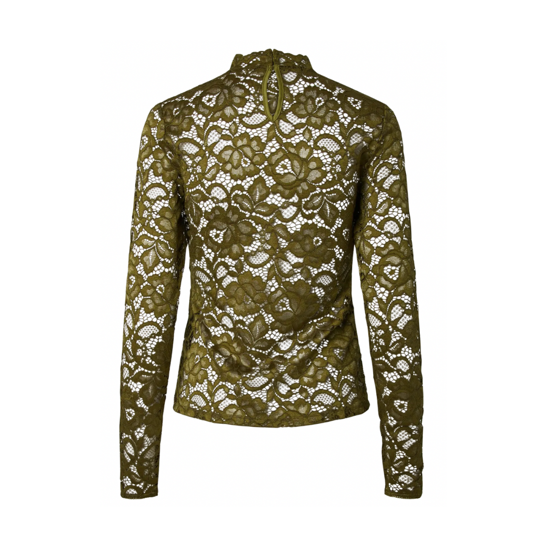 Olive Lace Top