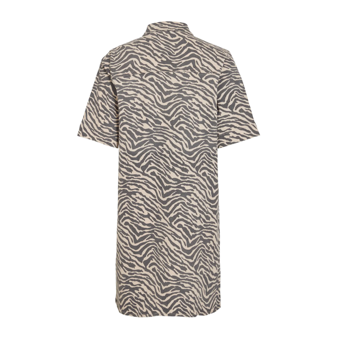 Chia Zebra Denim Dress
