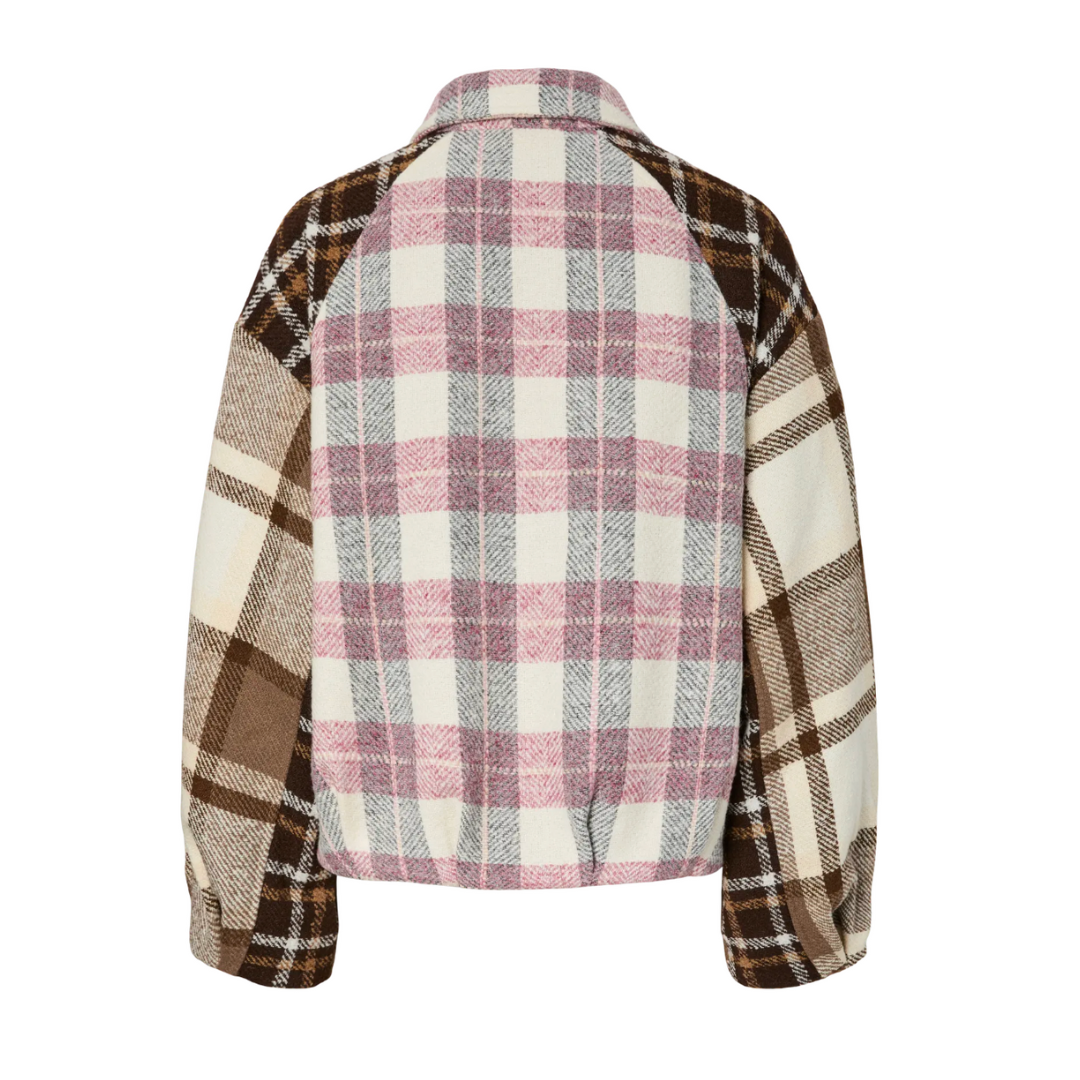 Ruby Checked Bomber Jacket