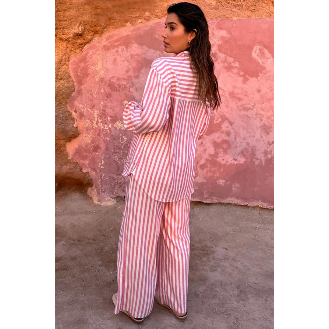 Porto Pink Stripe Trousers