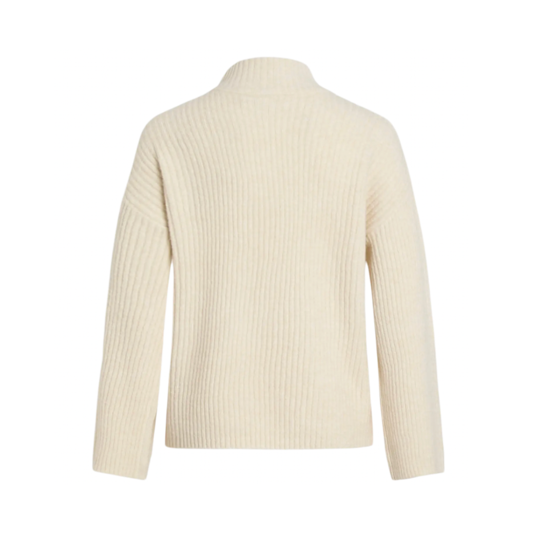 Cream Cable Knit Half Zip Jumper