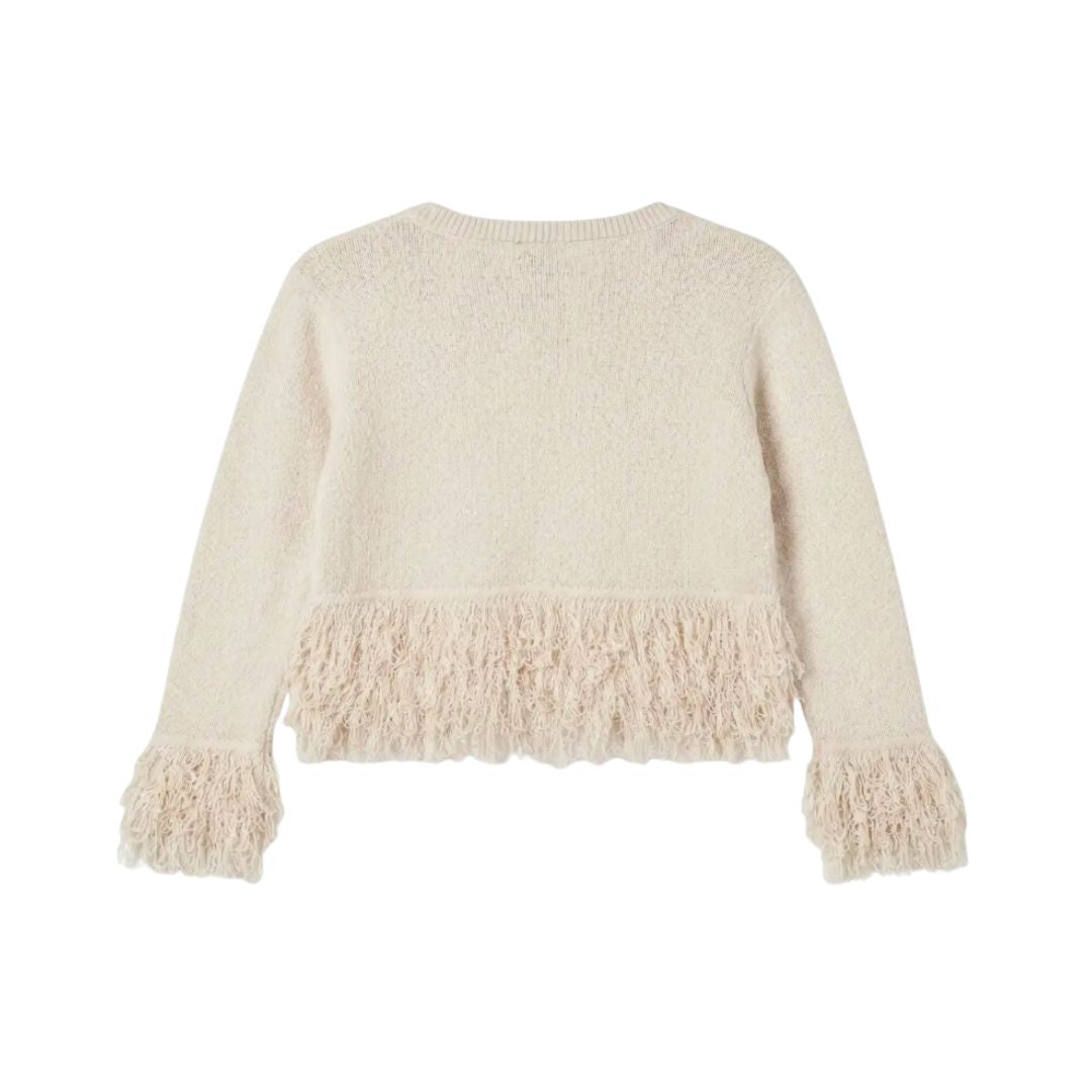Sunny Cream Fringe Cardigan