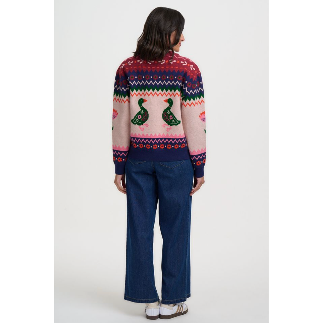 Solana Knitted Bomber Jacket (ducks)