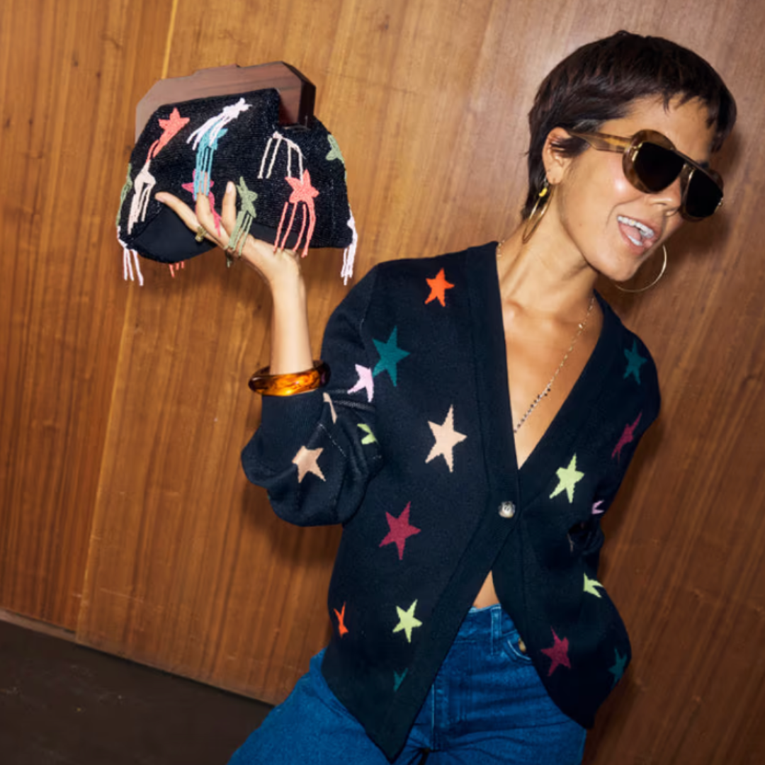 Black Star Clutch Bag