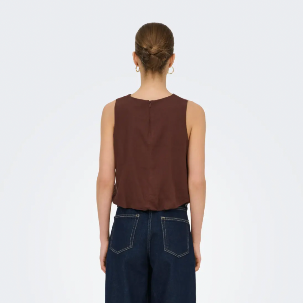 Goa Chocolate Linen Top