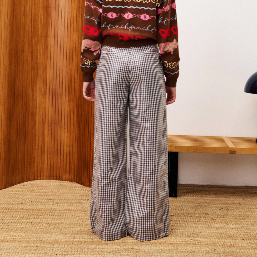 Ninou Brown Gingham Trousers