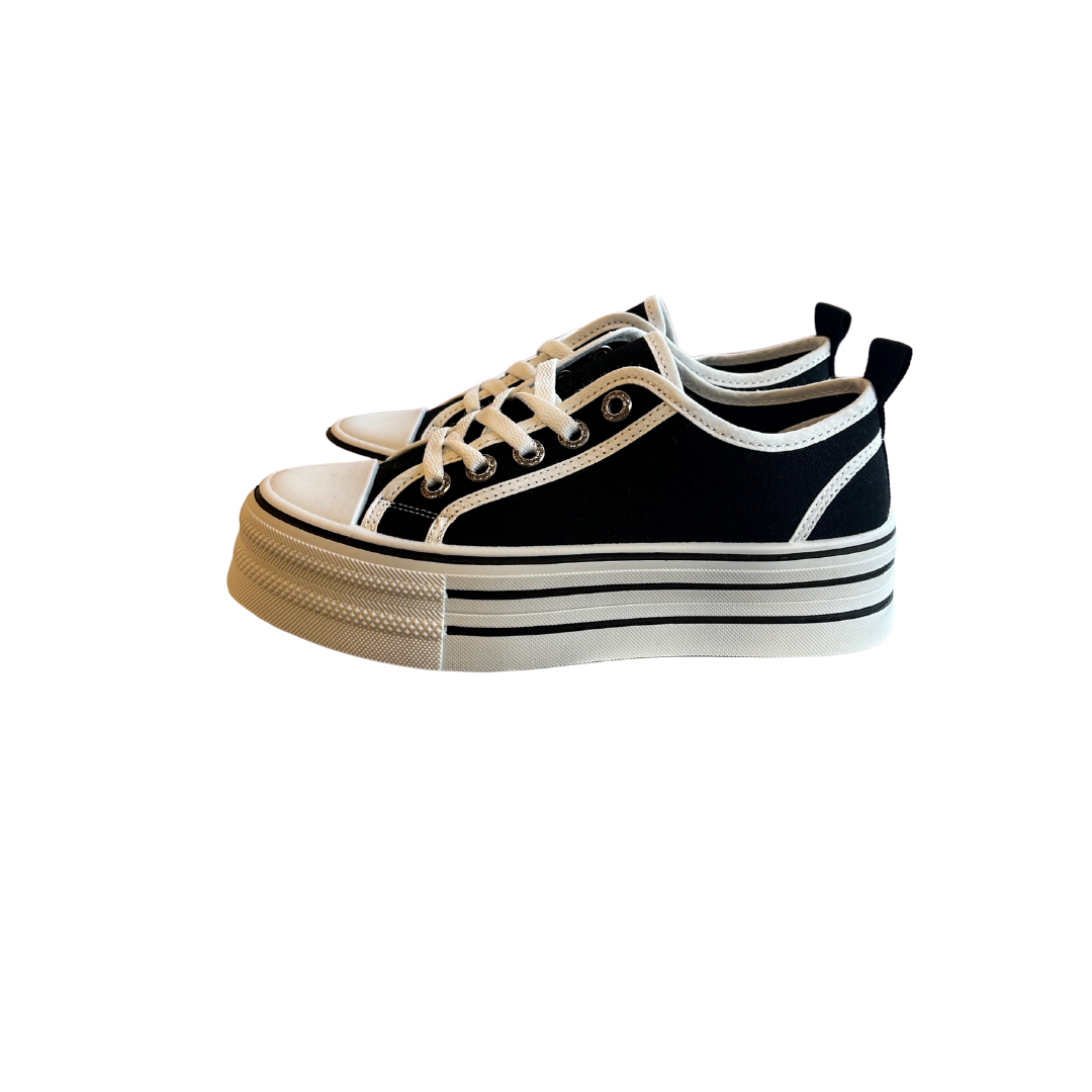 Black Platform Sneakers