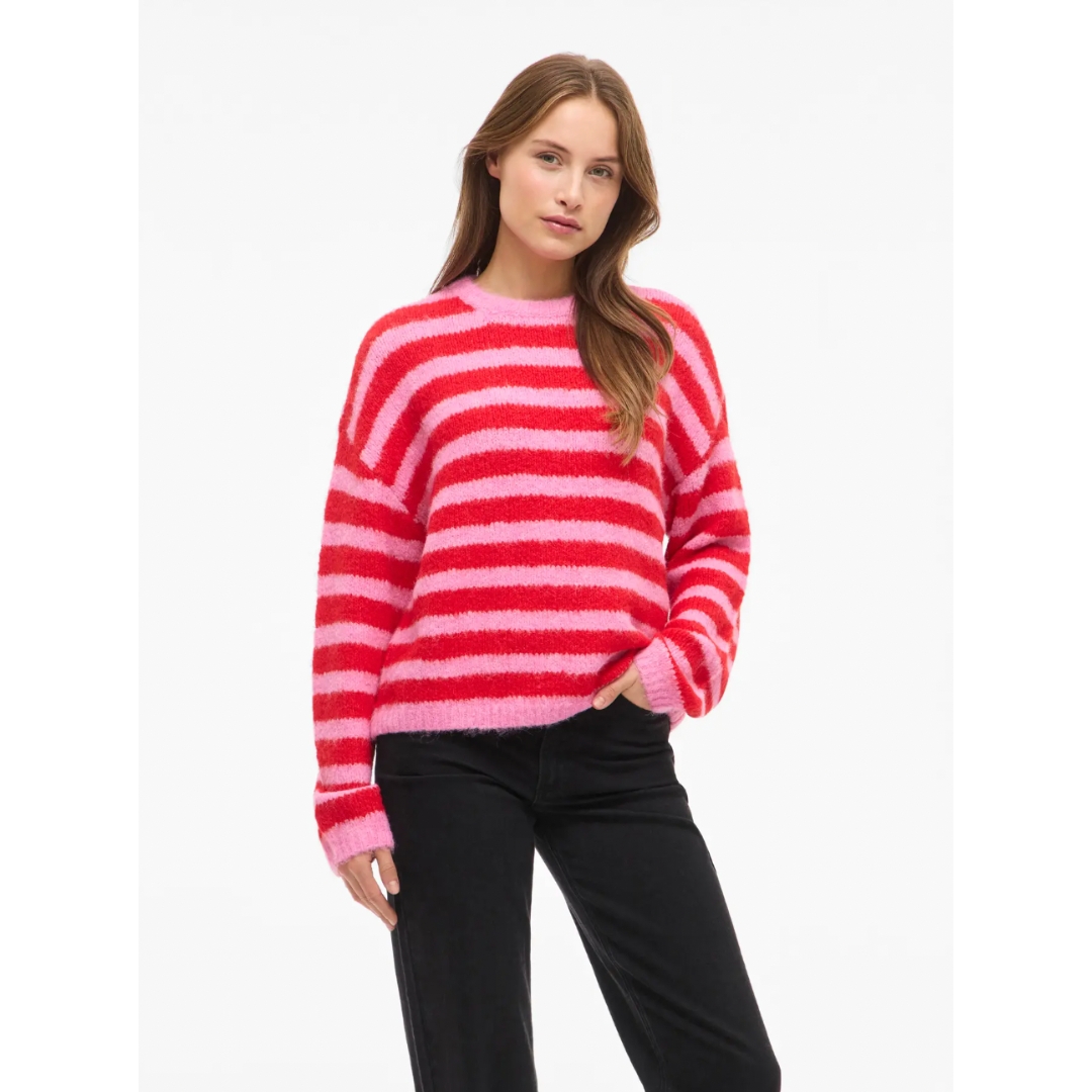 Kate Red & Pink Stripe Jumper