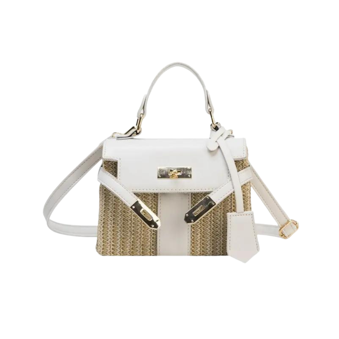 Sandy Straw cross body Box Bag