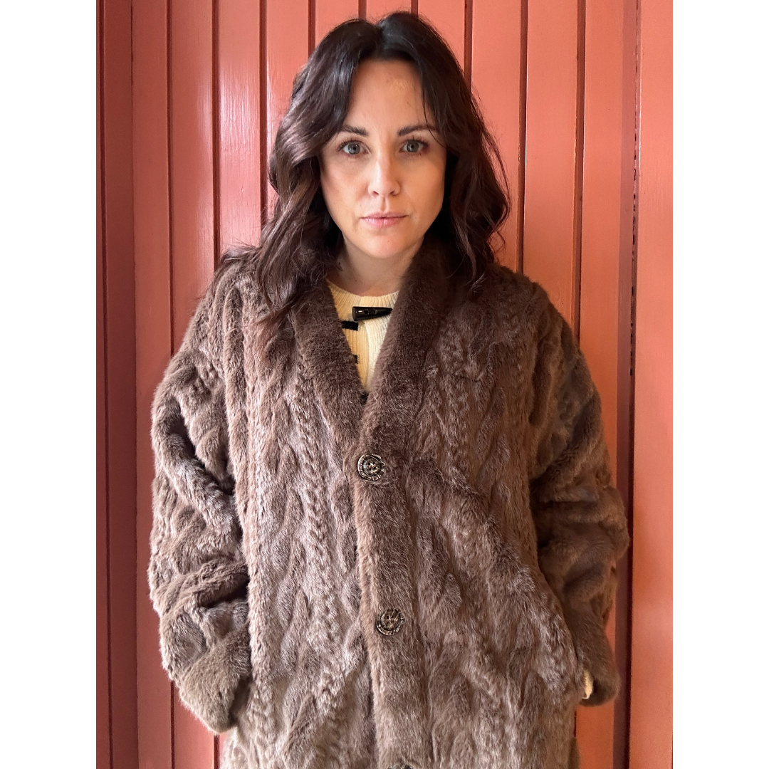 Aspen Chocolate Faux Fur Coat