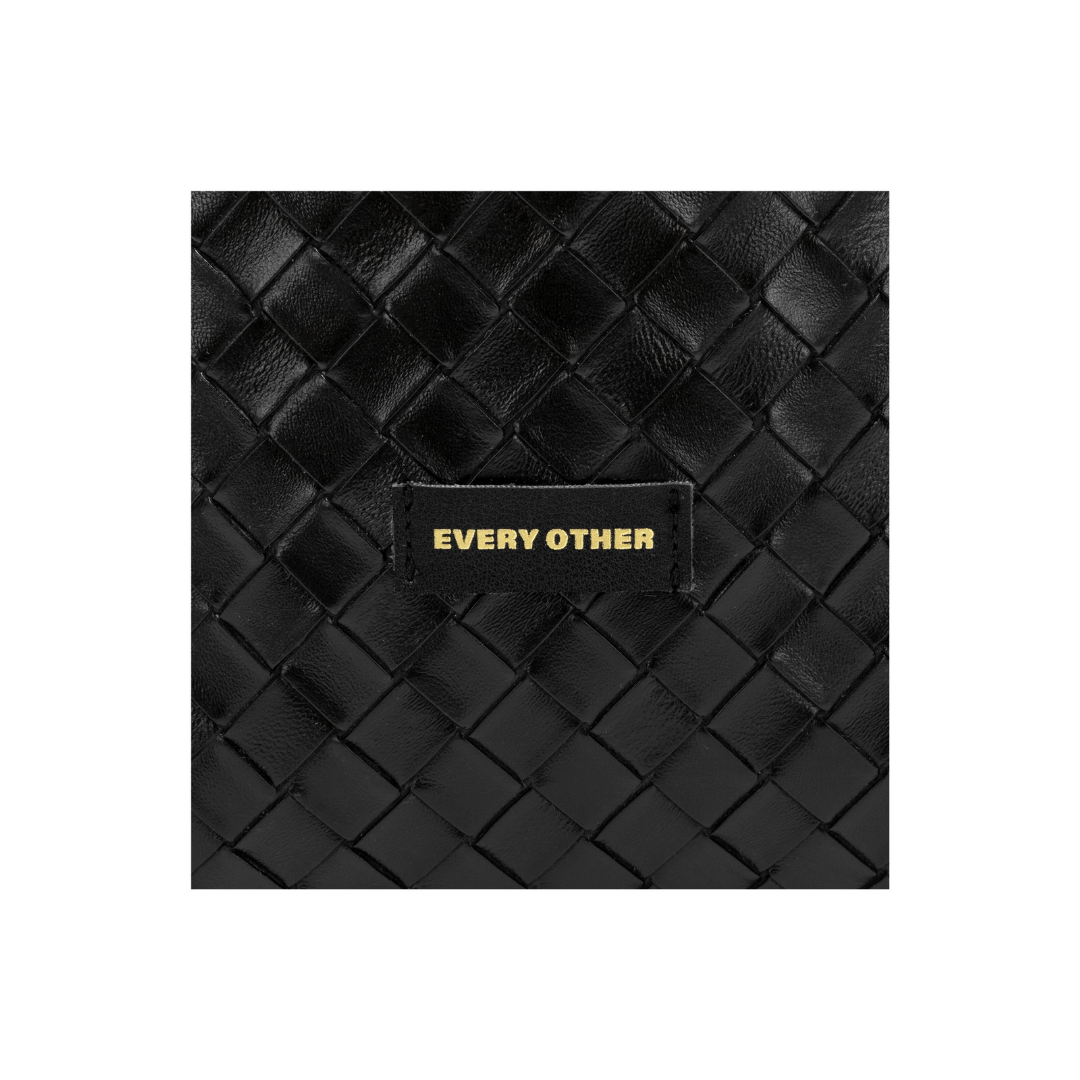 Black Woven Shoulder Bag