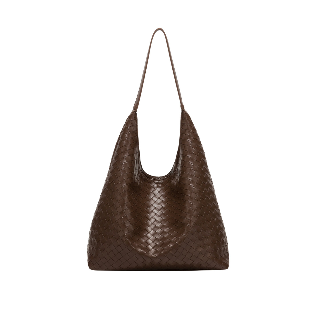 Chocolate Woven Shoulder Bag