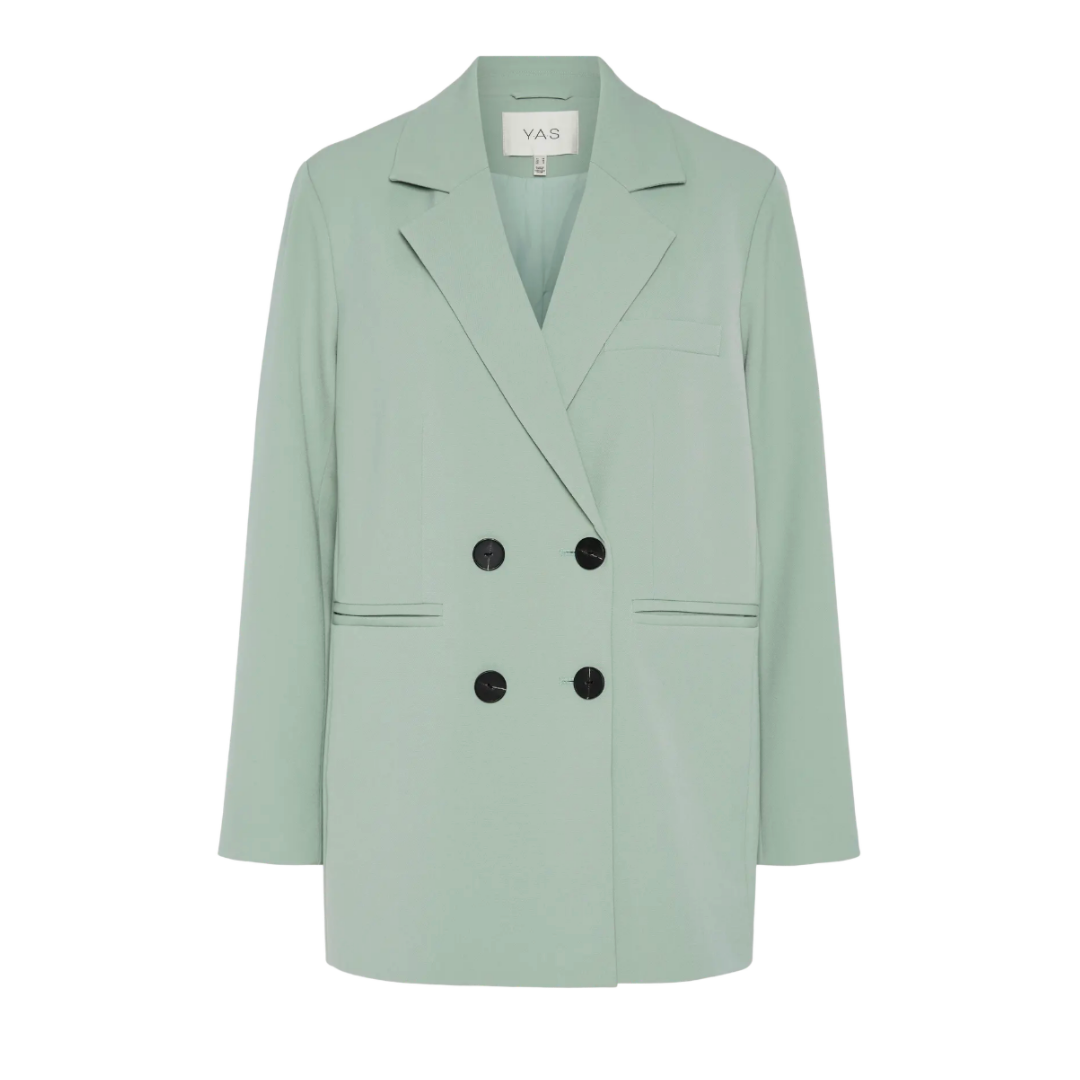 Mint Green Double Breasted Blazer