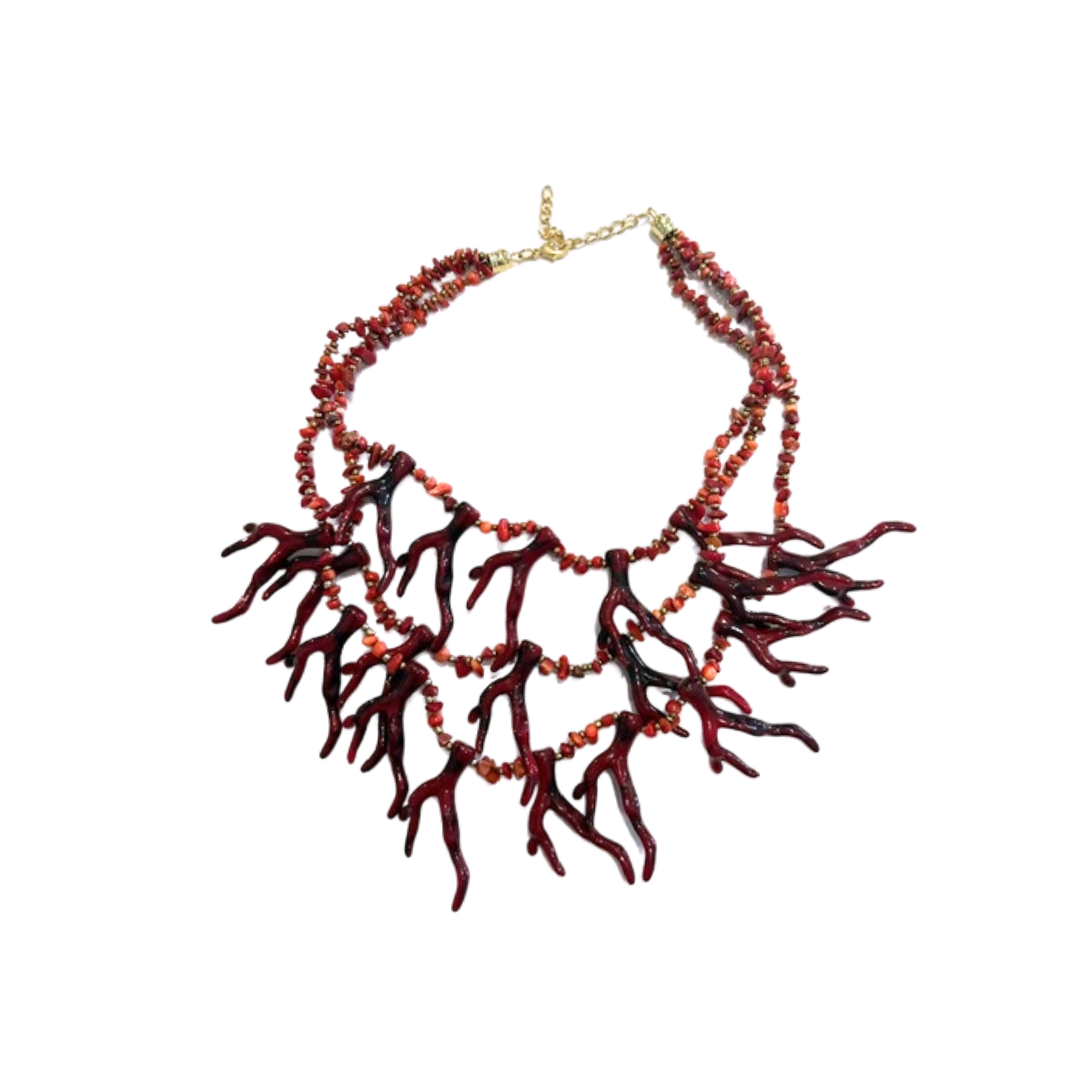 Coral 3 Layer Necklace