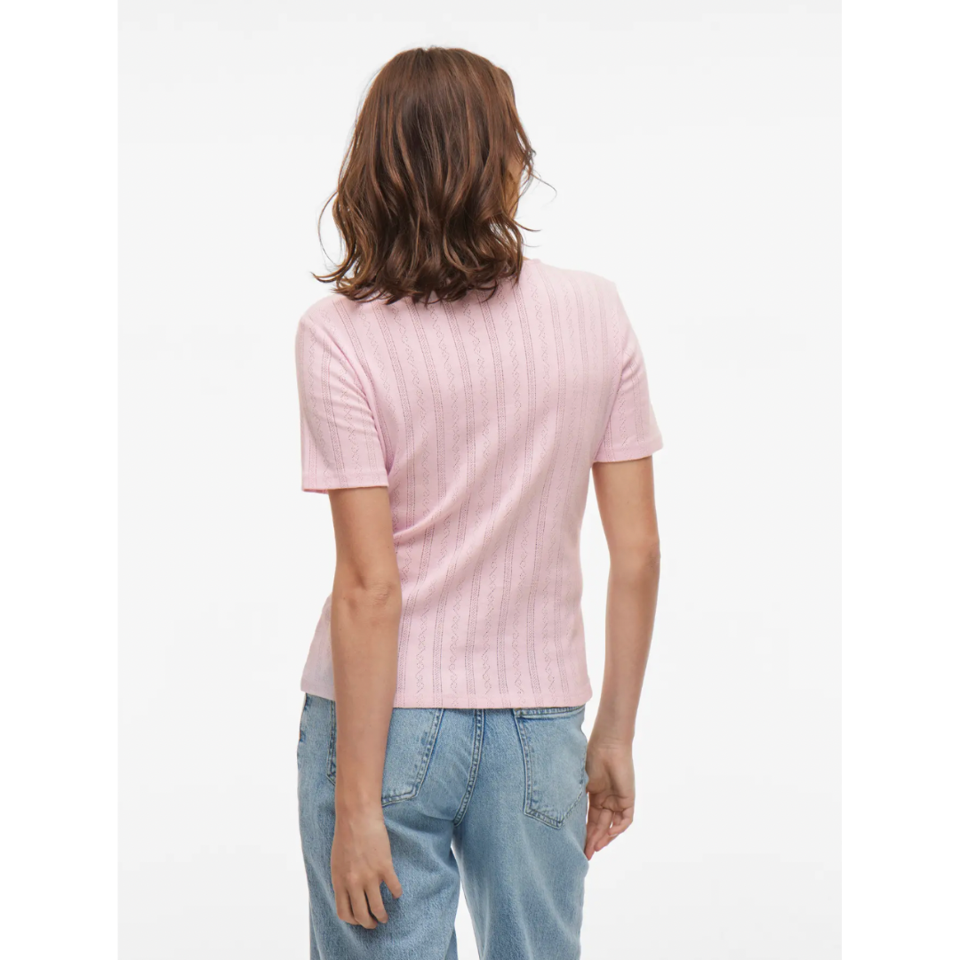Elodie Blush Pink Knit Tee
