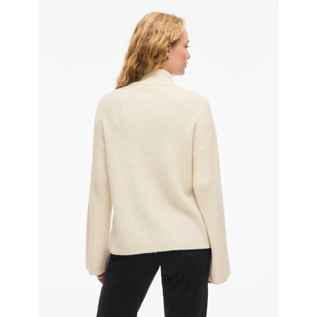 Cream Cable Knit Half Zip Jumper