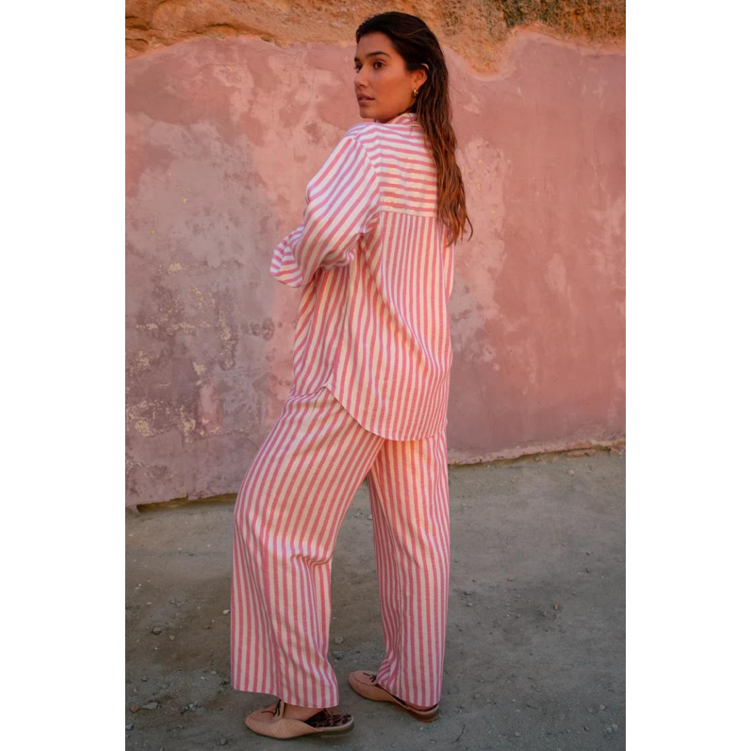 Porto Pink Stripe Trousers