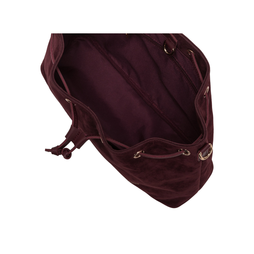 Bordeaux Suede Bucket Bag