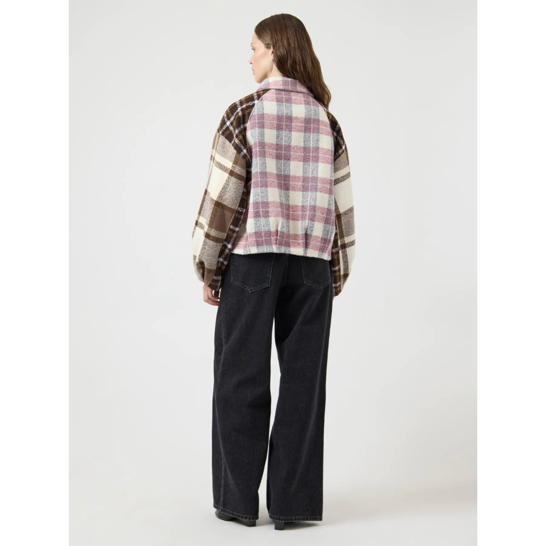 Ruby Checked Bomber Jacket