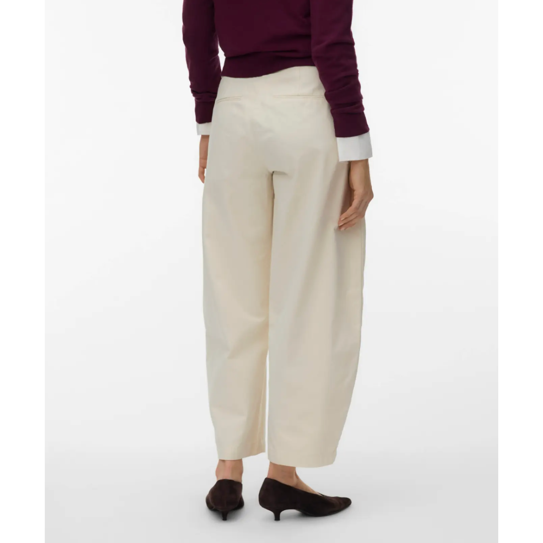 Carley Cream Barrel Trousers