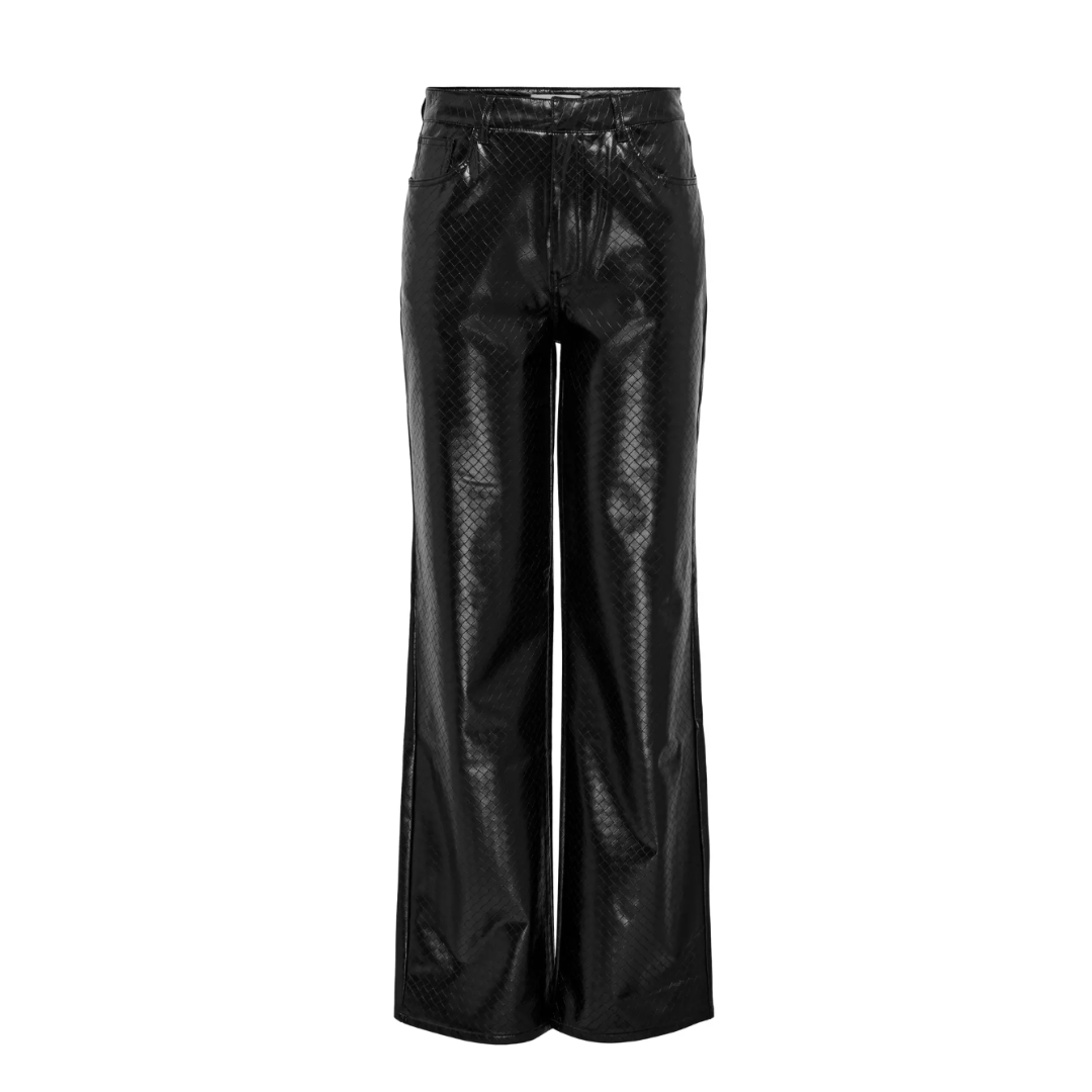 Dakota Woven Faux Leather Trousers