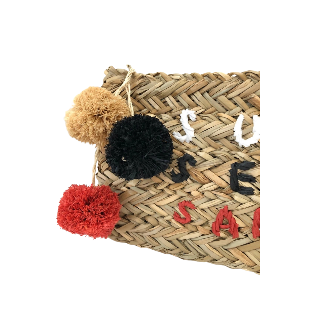 Sun Sea Sand Raffia Clutch