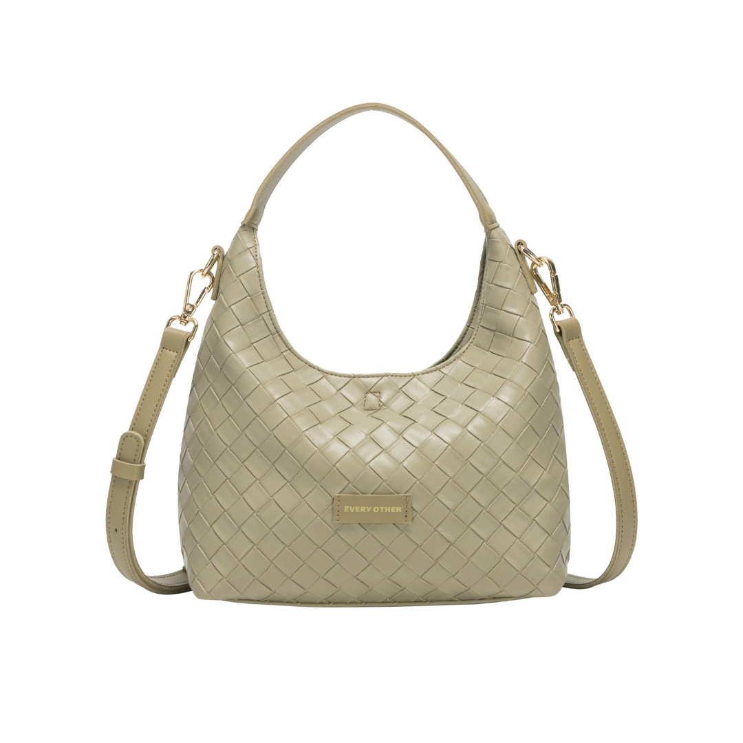 Sage Woven Shoulder Bag