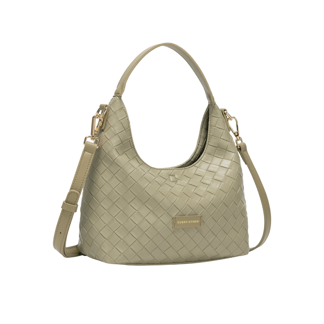 Sage Woven Shoulder Bag