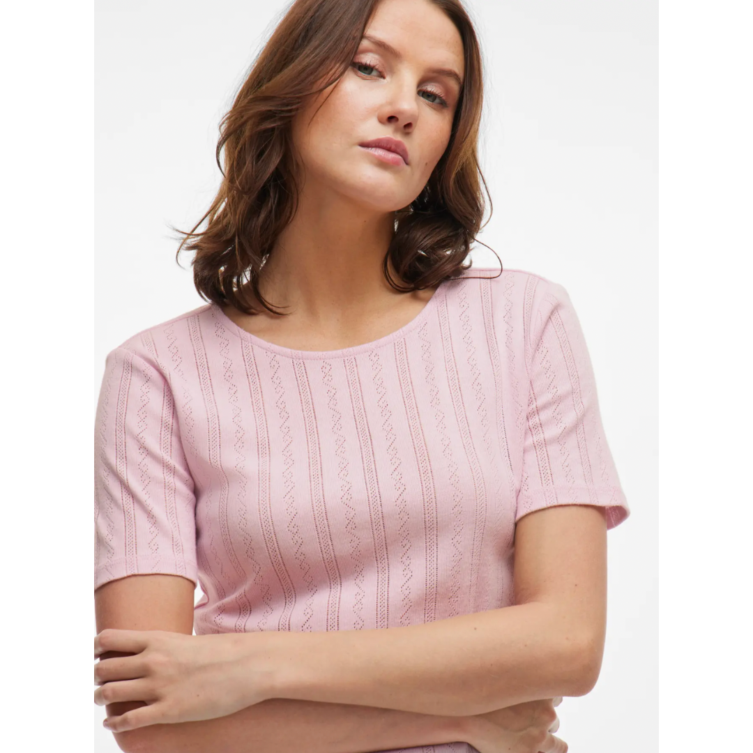 Elodie Blush Pink Knit Tee