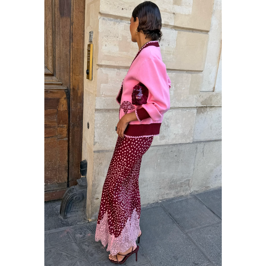 Burgundy Deer Maeva Skirt