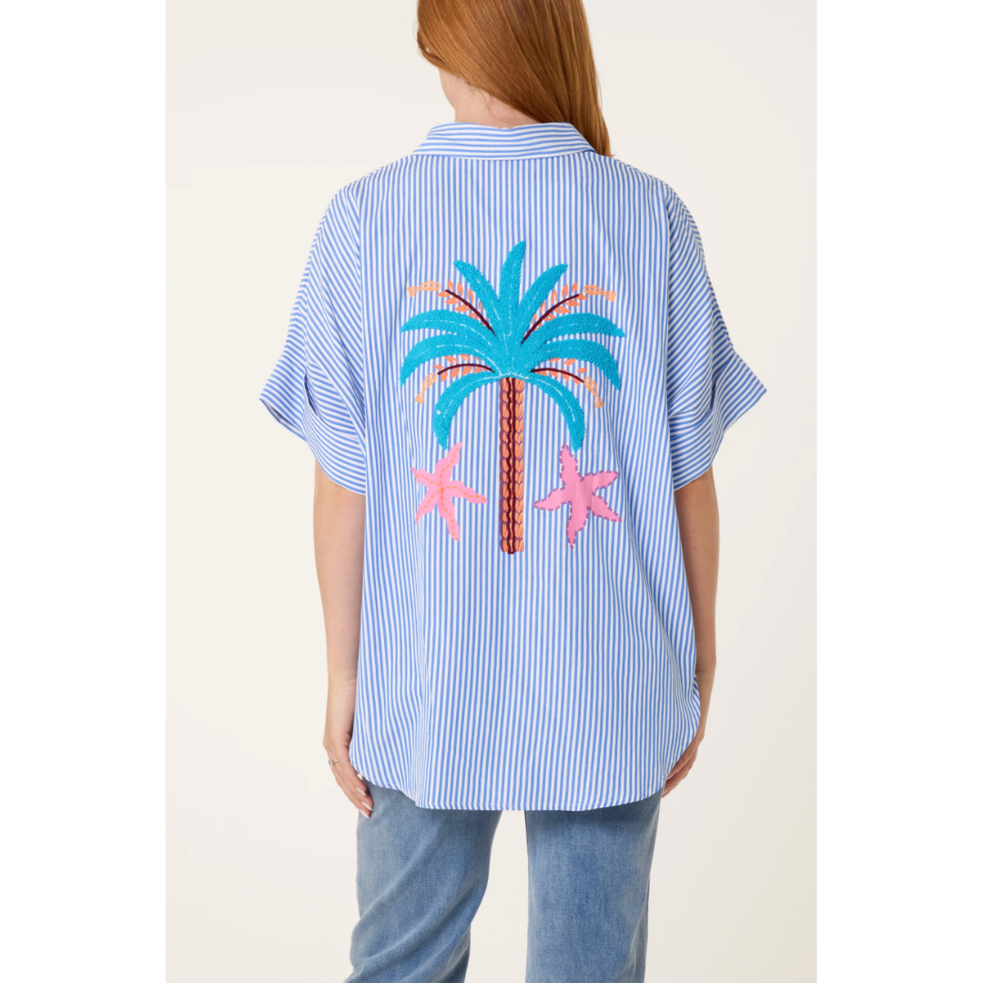 Palma Embroidered Stripe Shirt