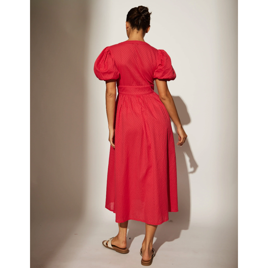 Poppy Pink Midi Dress