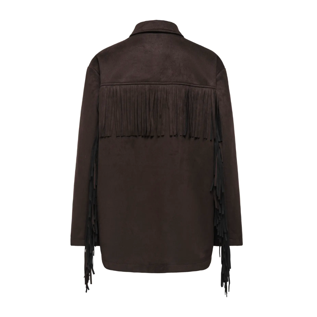 Celine Brown Suede Tassel Jacket