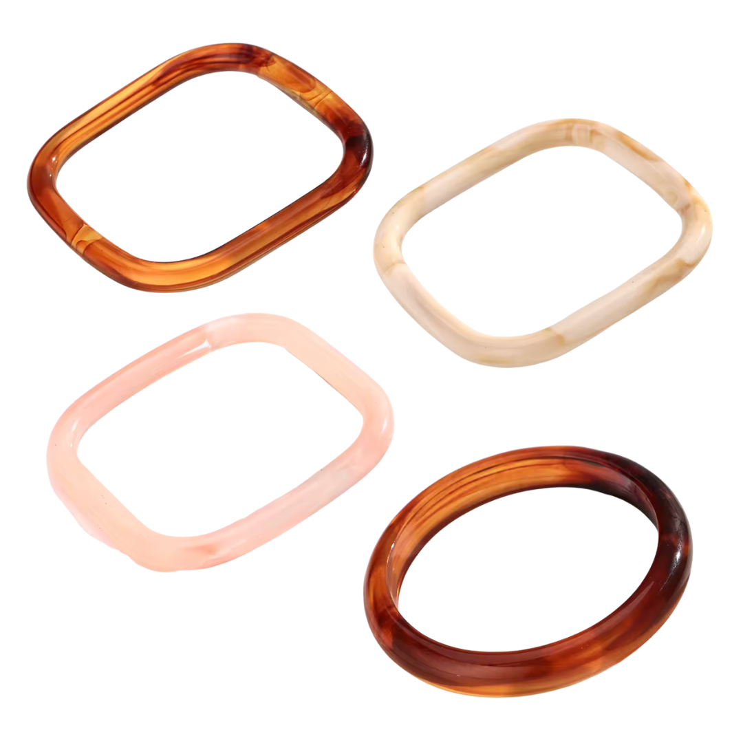 Resin Bangle Stack (Set of 4)