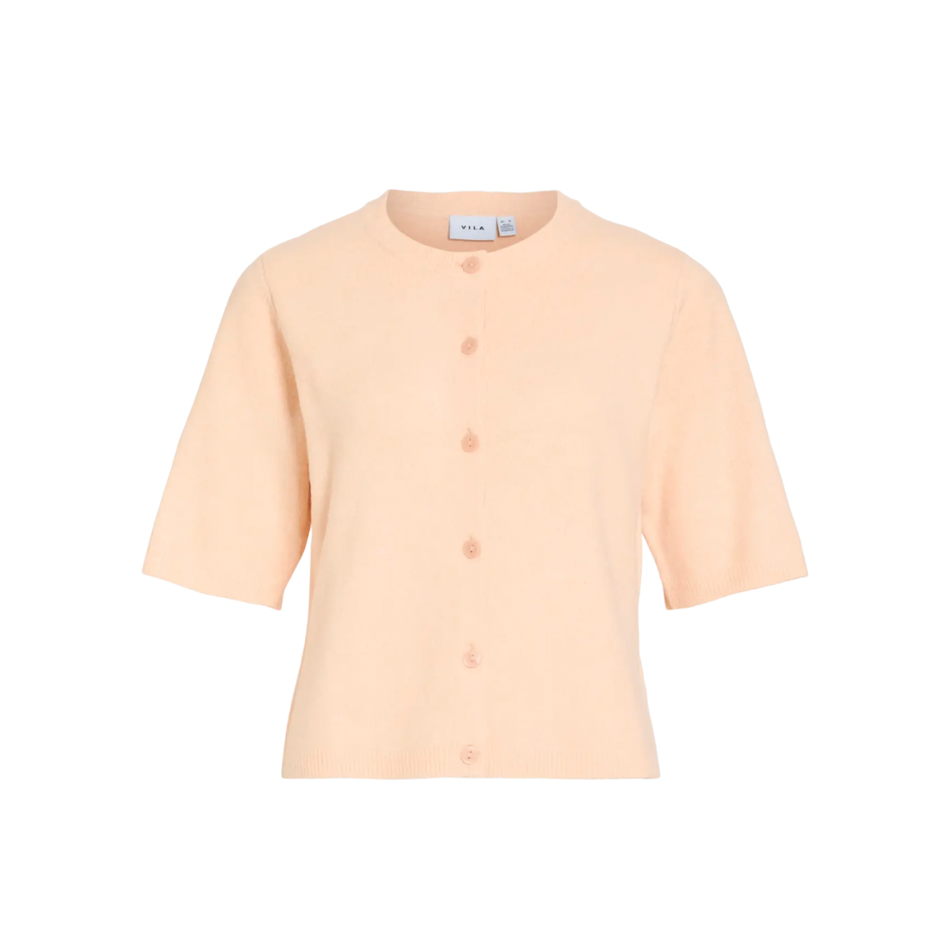 Peach Short Sleeve Cardigan