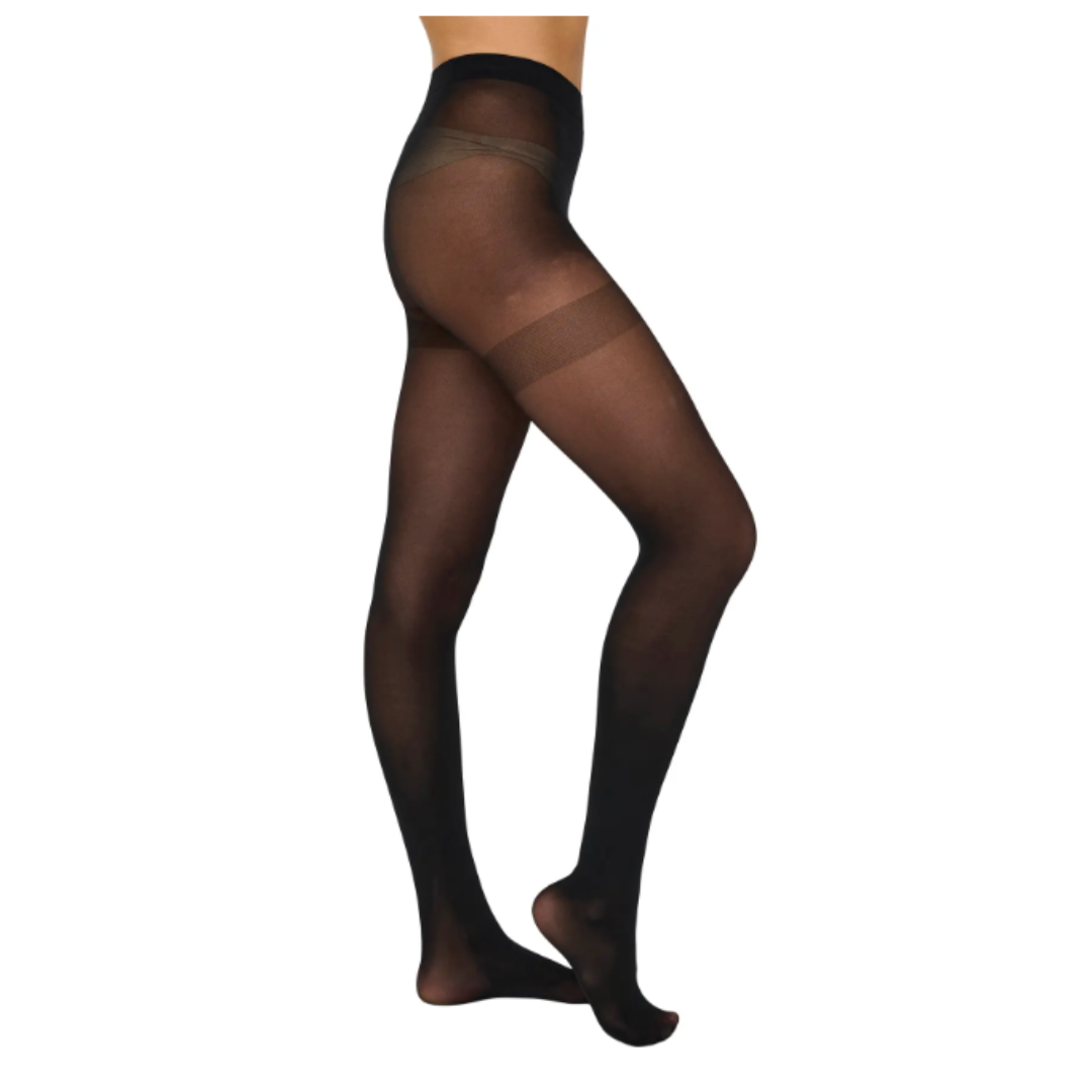 40 denier black tights (2 pack)