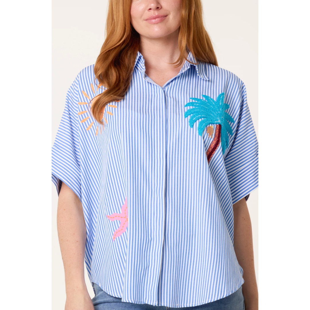 Palma Embroidered Stripe Shirt